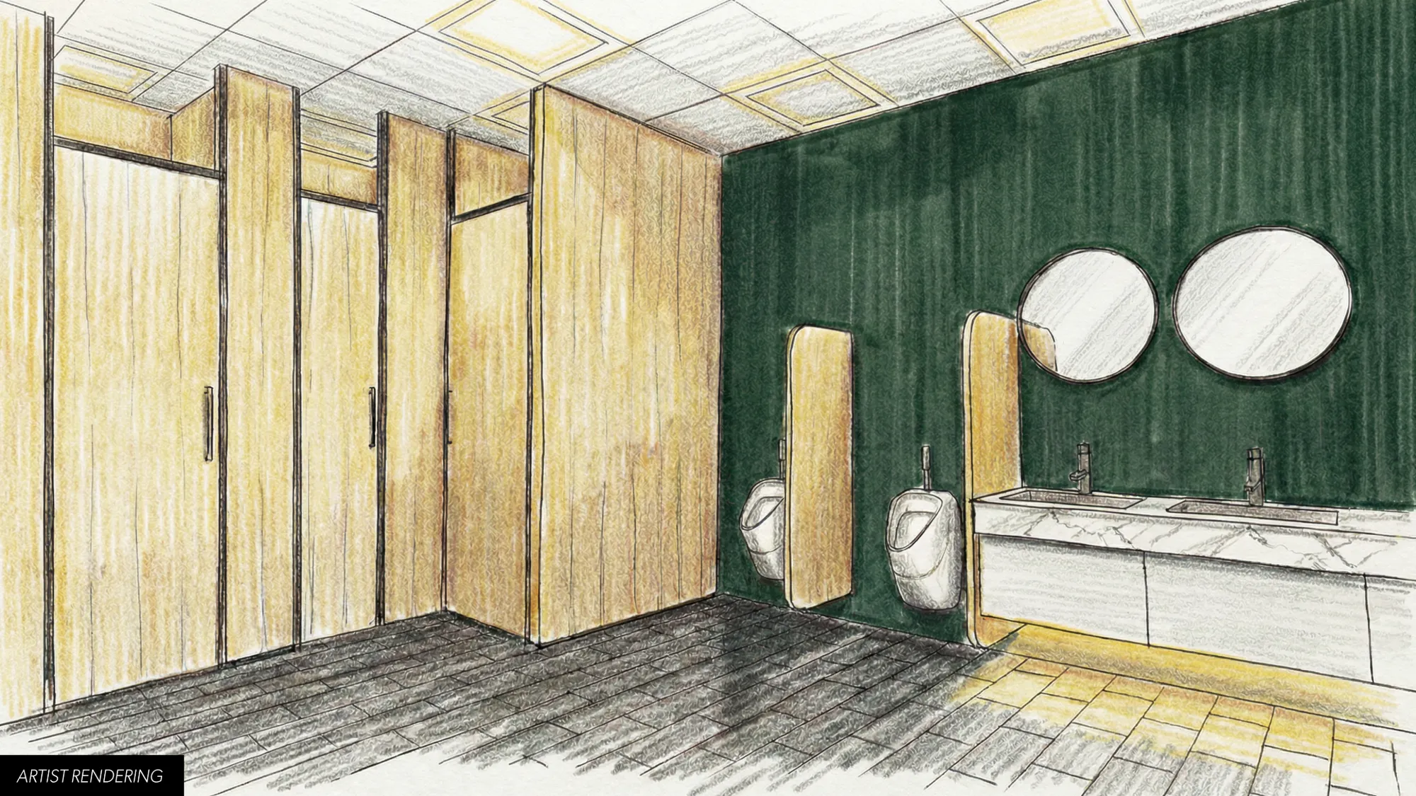 Artist rendering of the new restroom